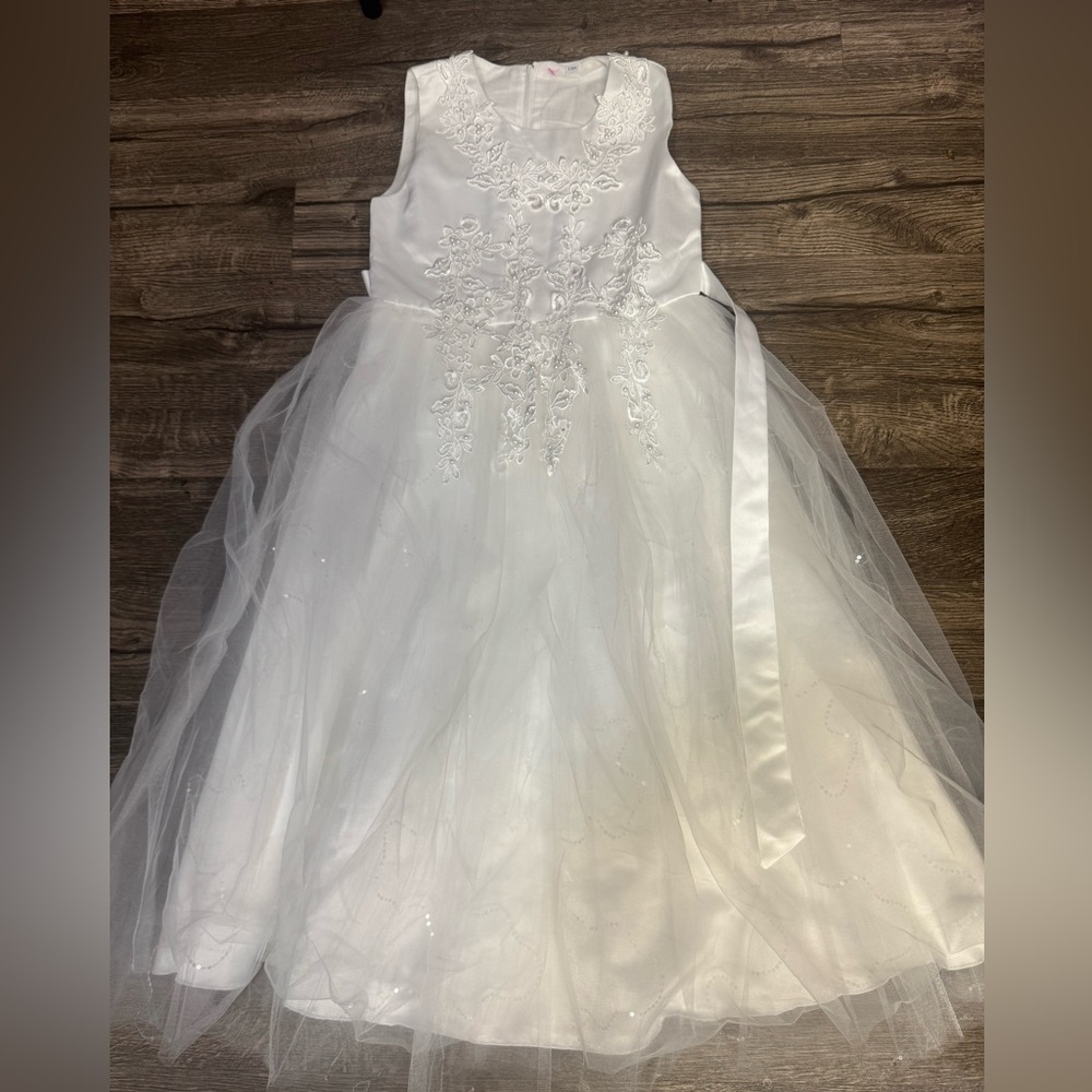 Elegant White Kids Dress